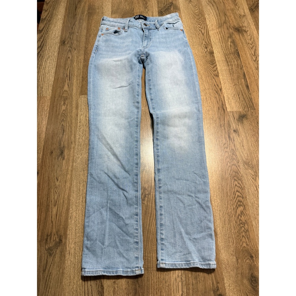 GAP Jeans Womens Size 0/25 Light Wash Denim Jeans Stretch Classic Straight